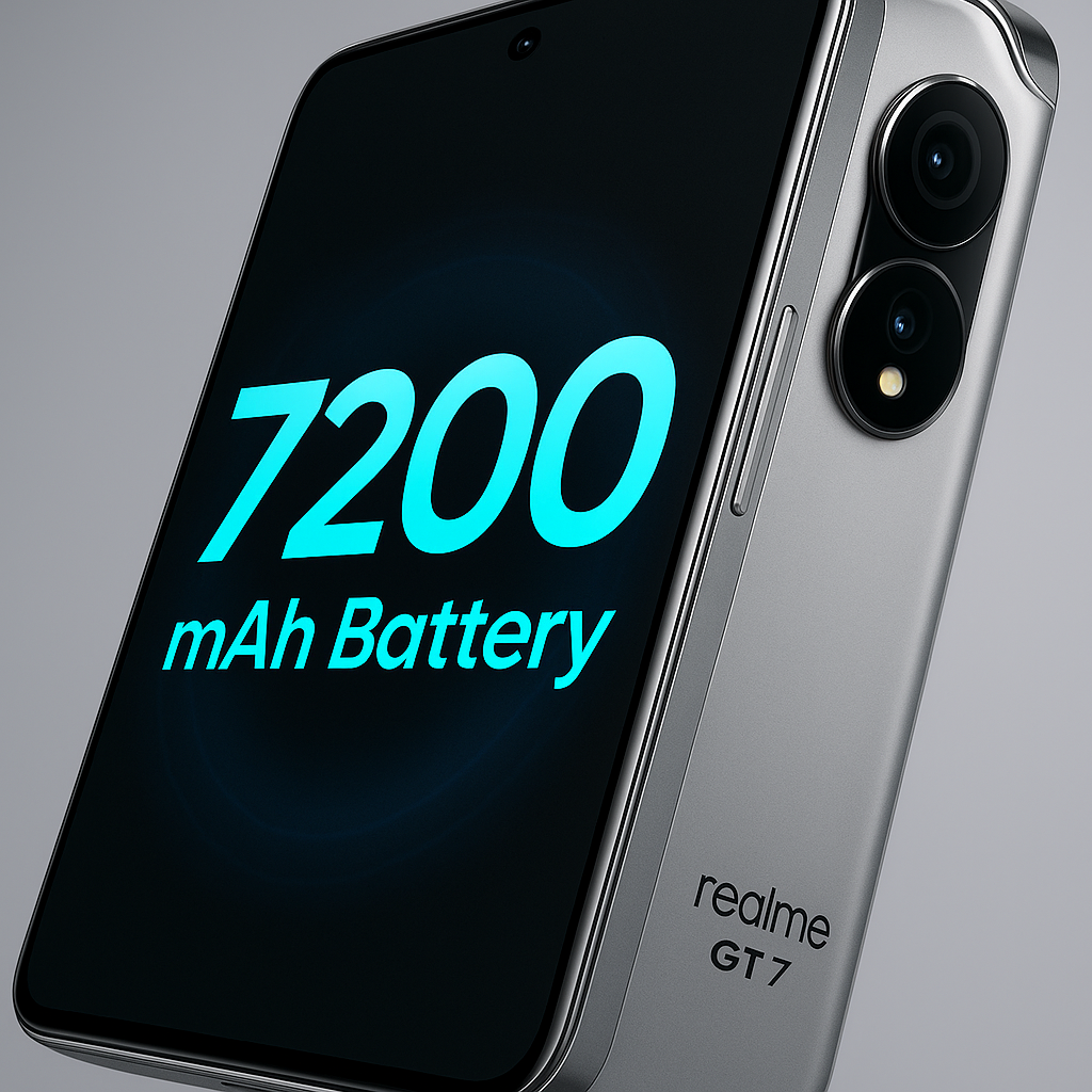 Realme GT 7 Unveiled: Massive 7200mAh Battery and Top-Notch Specs Revealed
